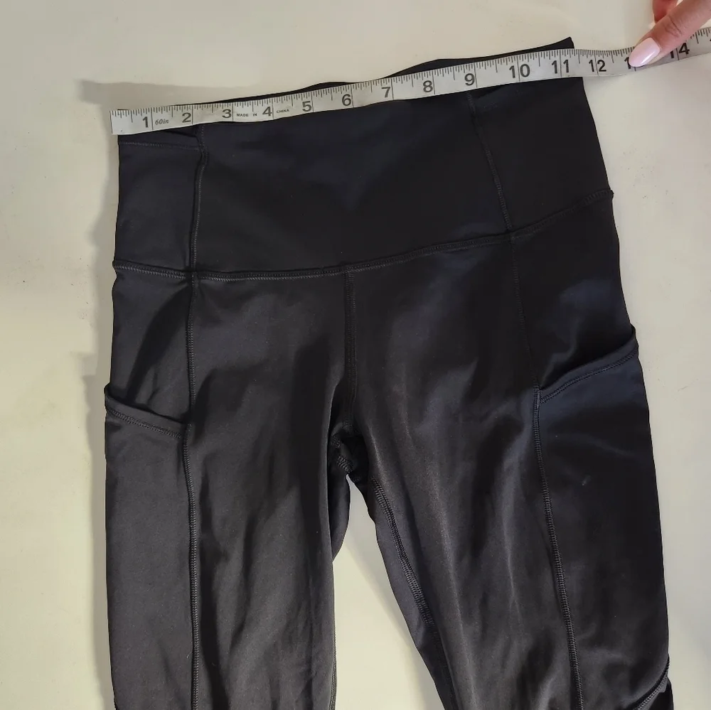 Lululemon Fast And Free Leggings Black High Rise Size 4
